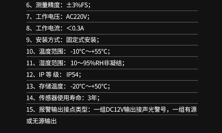 小型餐饮厨房用燃气报警器BYXYQ-YJ-619